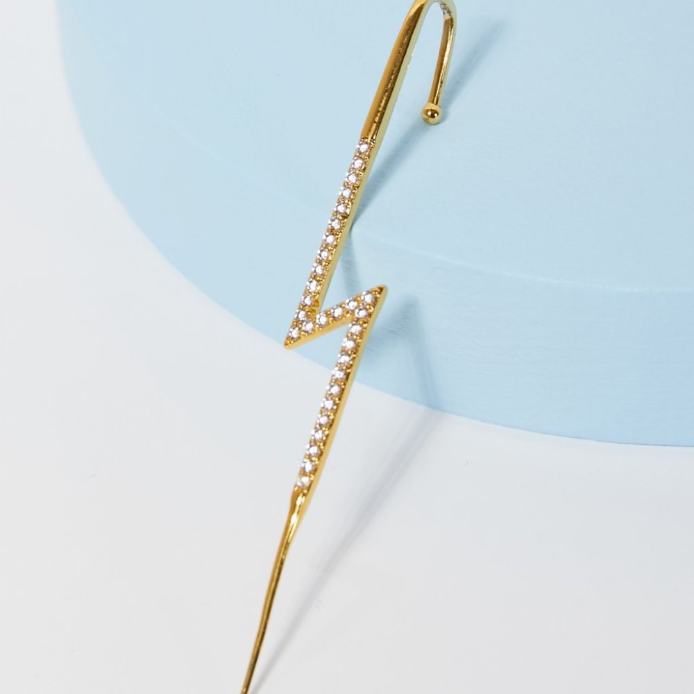 The Hottest Rhinestone Lightning Cuff Earring - Picture 2 of 5